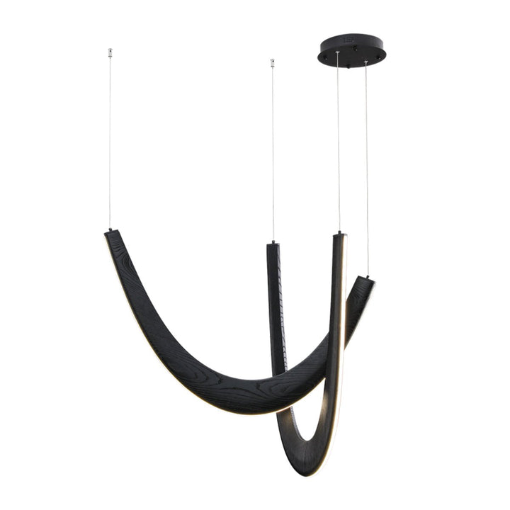 Lampa wisząca U z drewna