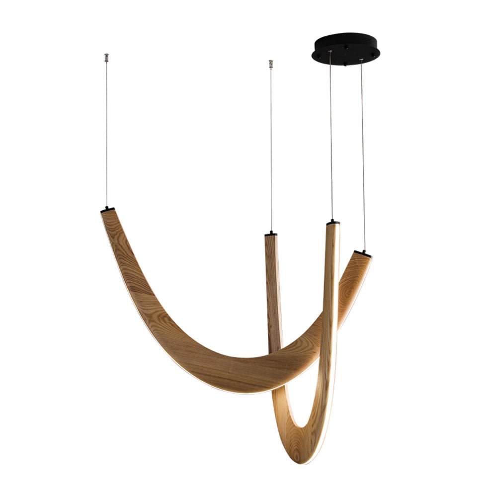 Lampa wisząca U z drewna