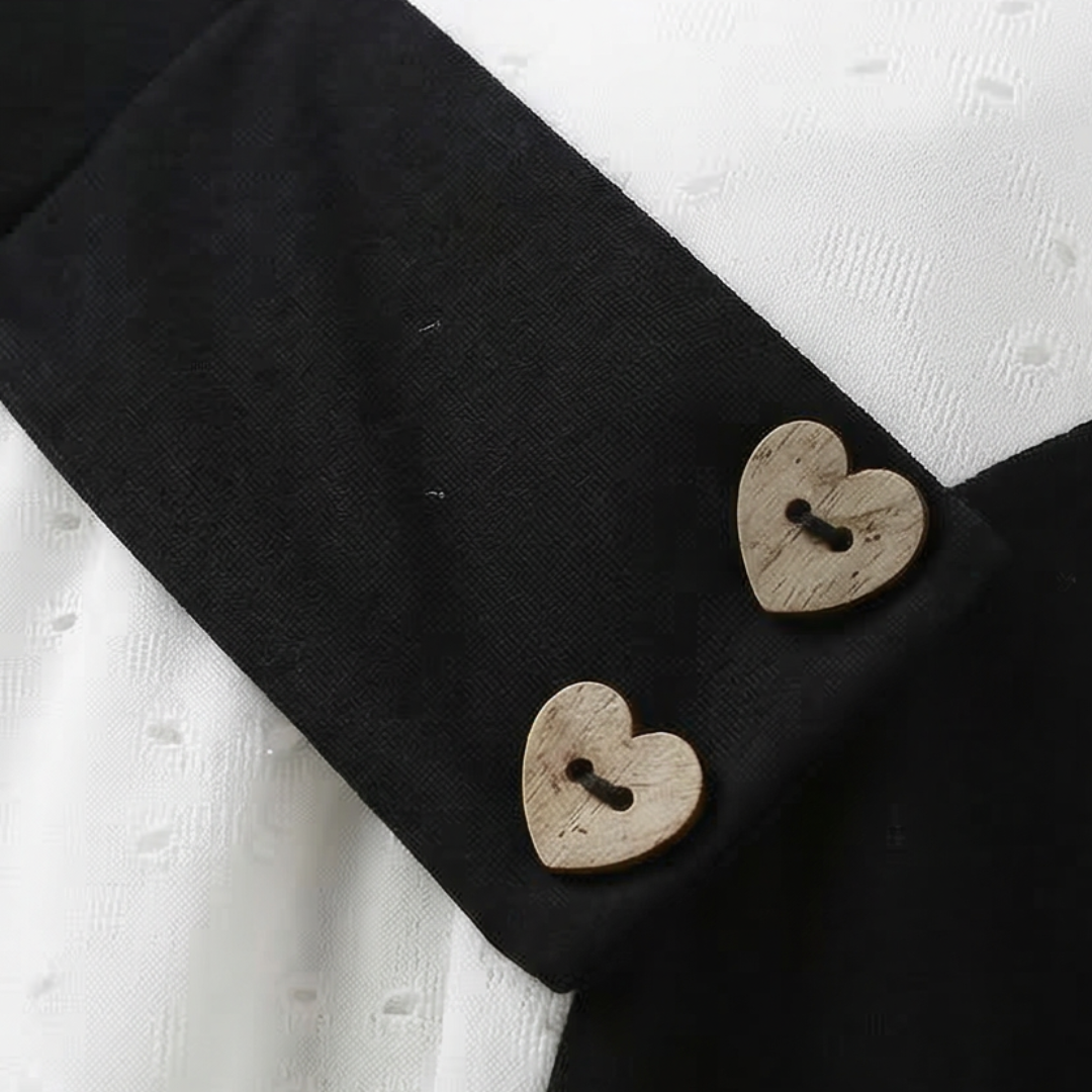 Vivara - Midi Sukienka V-Neck w Diagonalnym Patchworku
