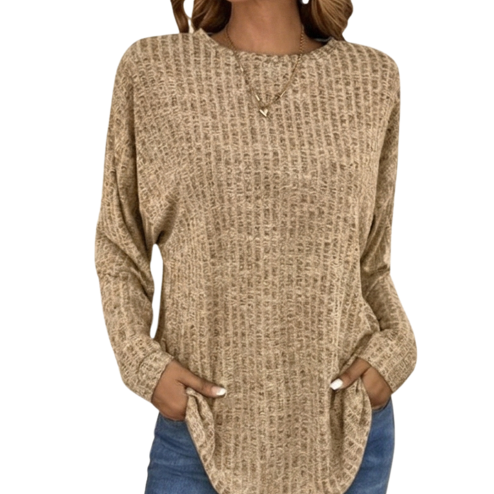 Wovelle – Oversize Sweter z Dzianiny Waffle