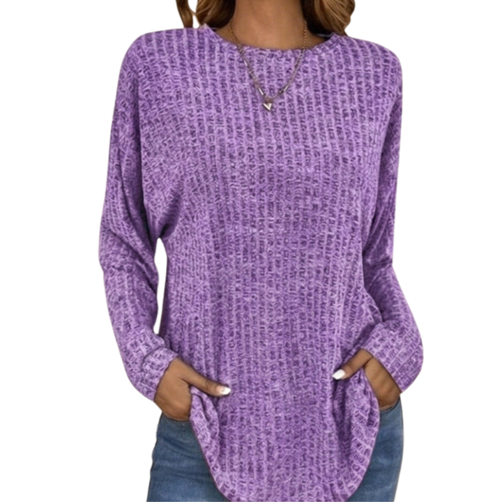 Wovelle – Oversize Sweter z Dzianiny Waffle