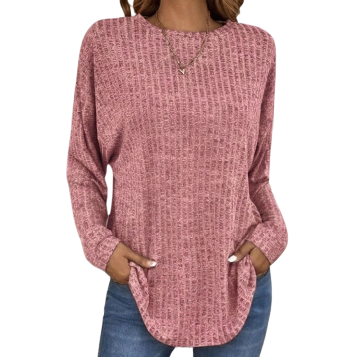 Wovelle – Oversize Sweter z Dzianiny Waffle