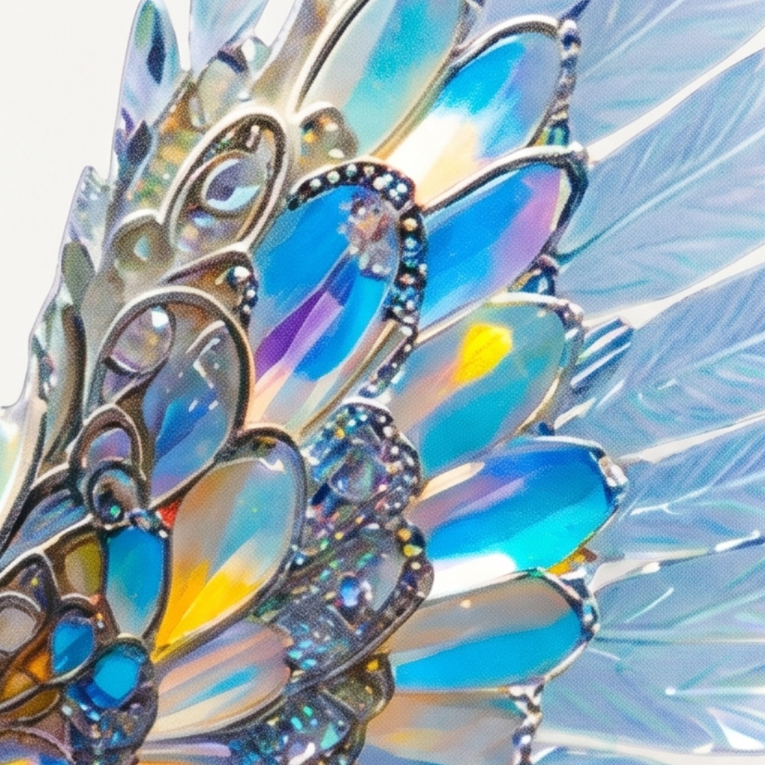 Lumara – Ornament w kształcie iryzującego błękitnego ptaka