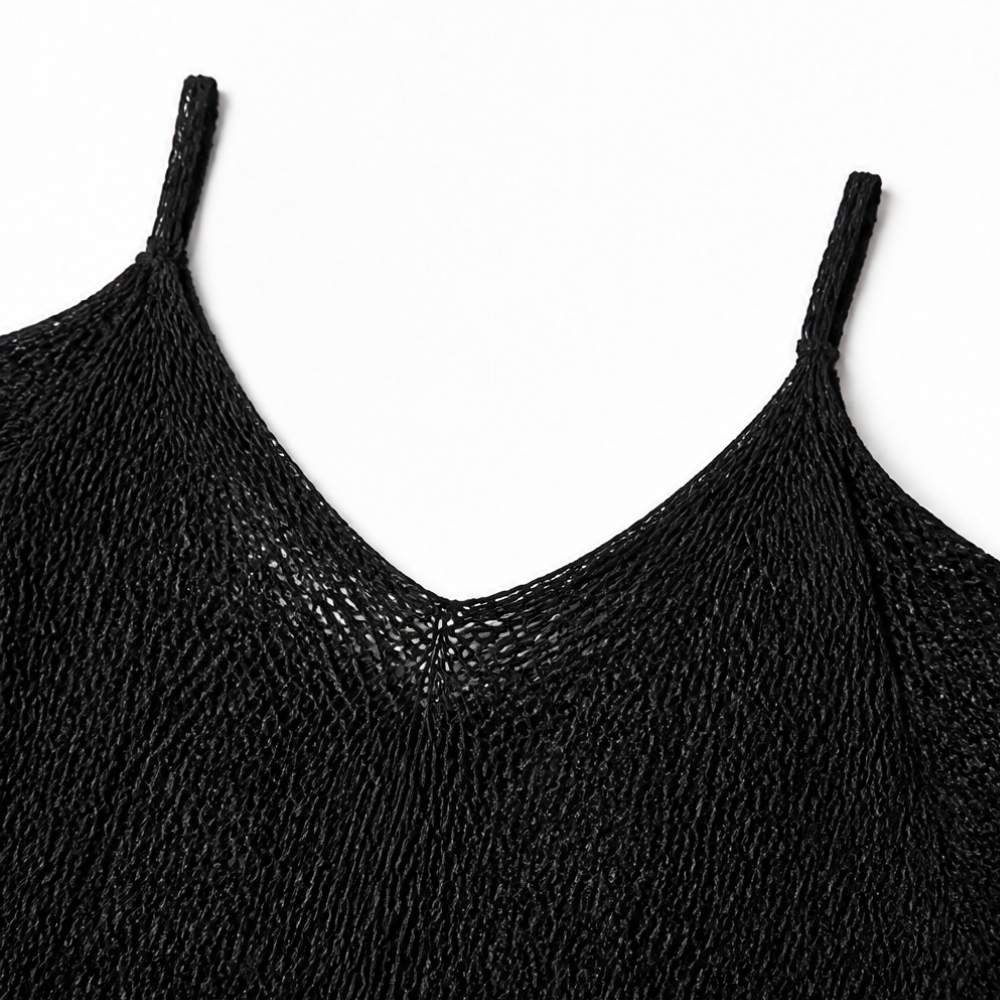 Solenya – Top Boho z Otwartych Splotów na Ramionach
