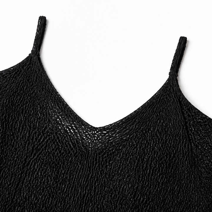 Solenya – Top Boho z Otwartych Splotów na Ramionach