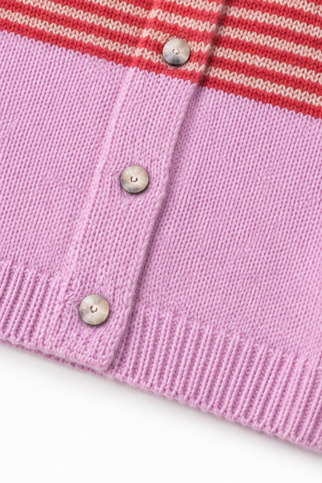 Warmweave – Kardigan z kolorowymi pasami na otwartym przodzie