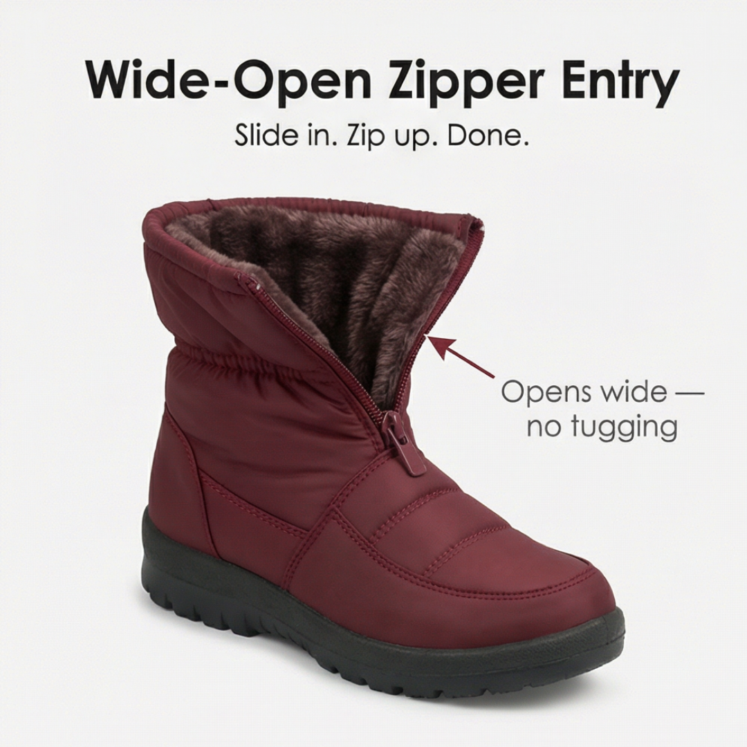 Snowstep - Wodoodporne zimowe buty z futrem