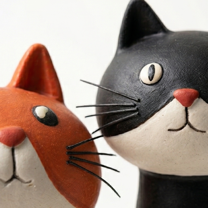 Felina – Ręcznie robiony ceramiczny wazon na kwiaty w kształcie kota