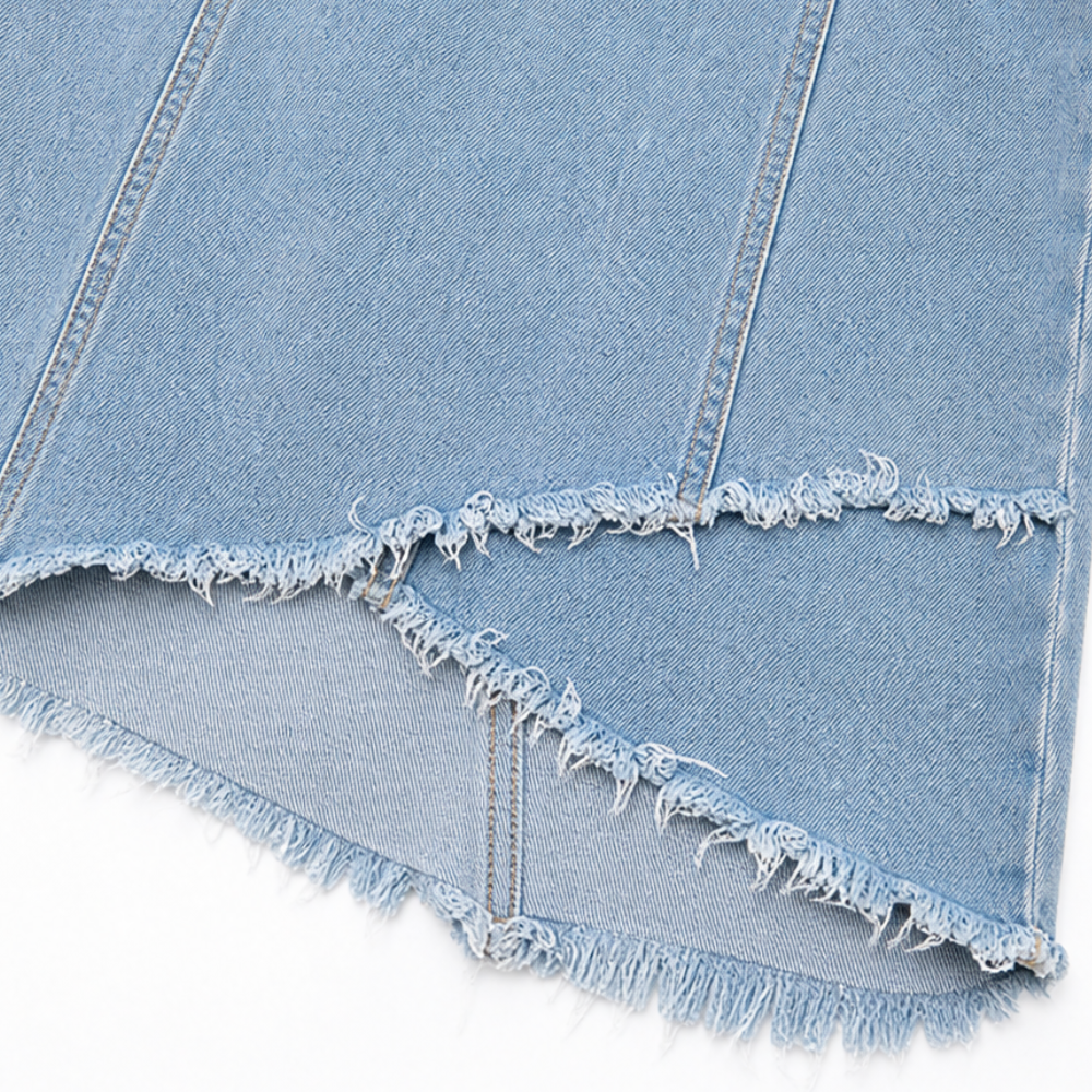 Solera – Sukienka mini z dekoltem typu cold shoulder, z zamkiem i frędzlami