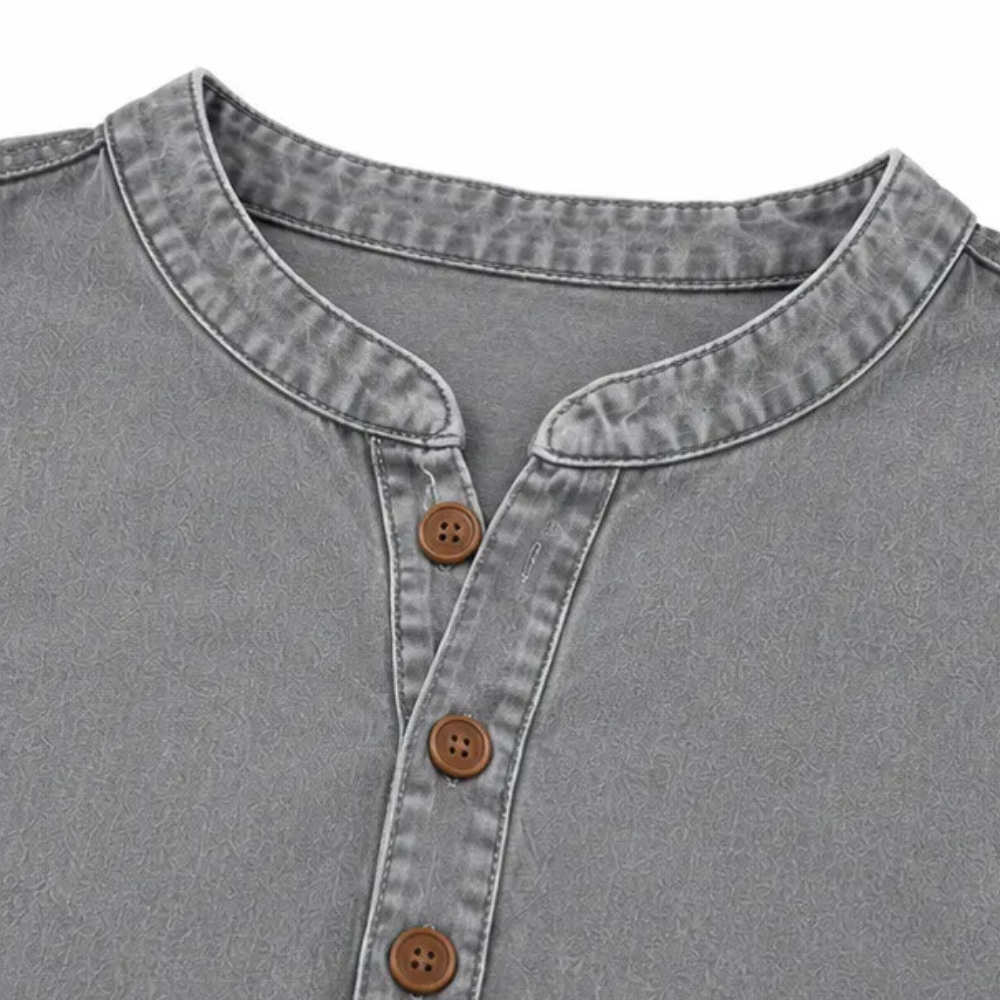 Avelyn – Tunika Henley z bocznymi guzikami dla kobiet
