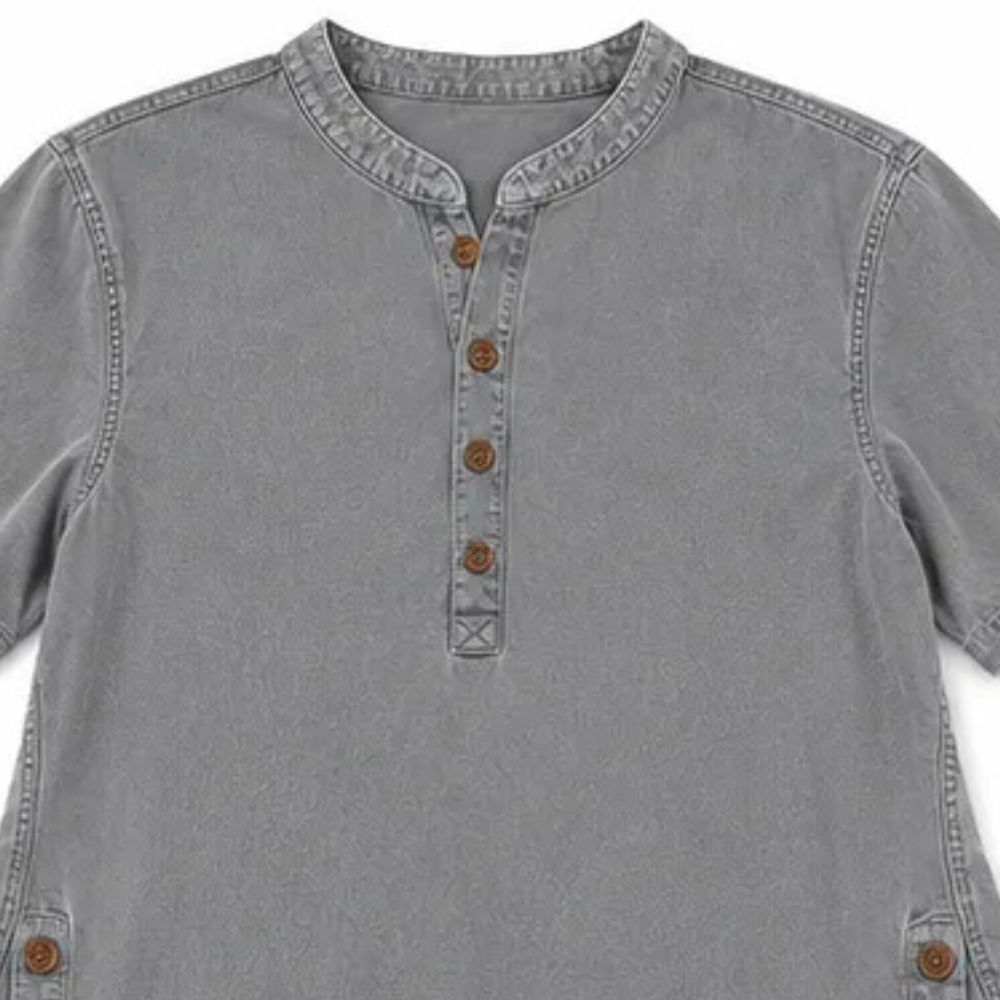 Avelyn – Tunika Henley z bocznymi guzikami dla kobiet