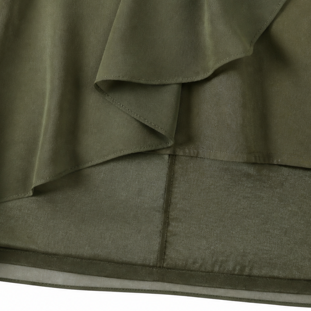 Draperie – Asymetryczna Sukienka Maxi z Rękawami Kapturowymi