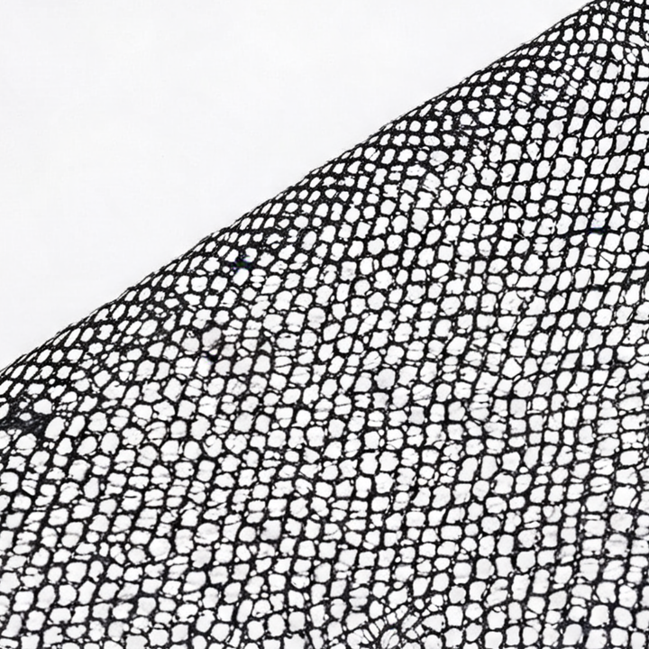 Noirelle – Przezroczysta sukienka midi bodycon z rękawiczkami i stringami, czarna