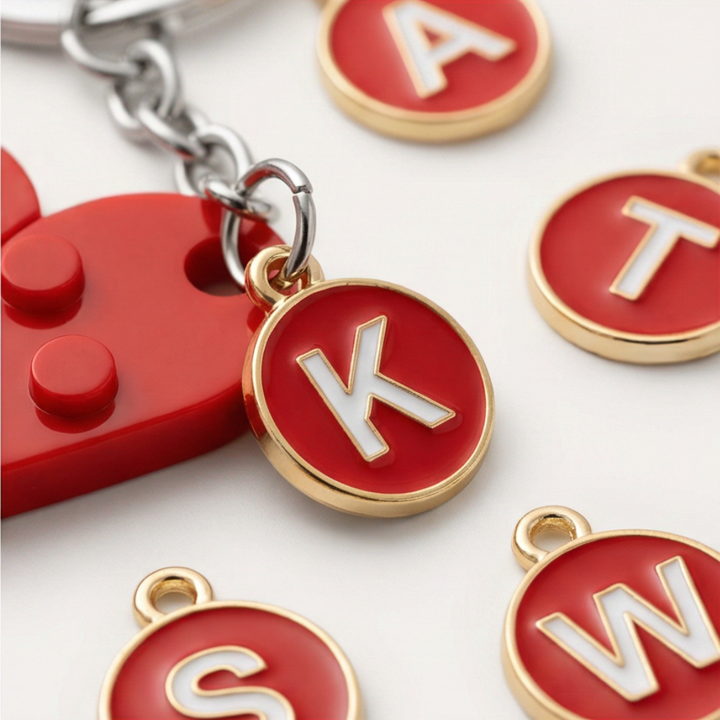 Loveclick – Zestaw breloczków w kształcie serca z inicjałami
