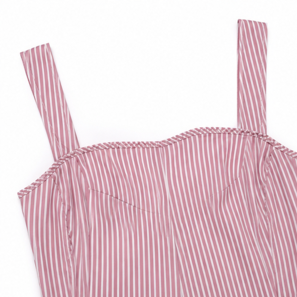 Wearbella – Kombinezon z regulowanymi ramiączkami w paski, wysoki stan