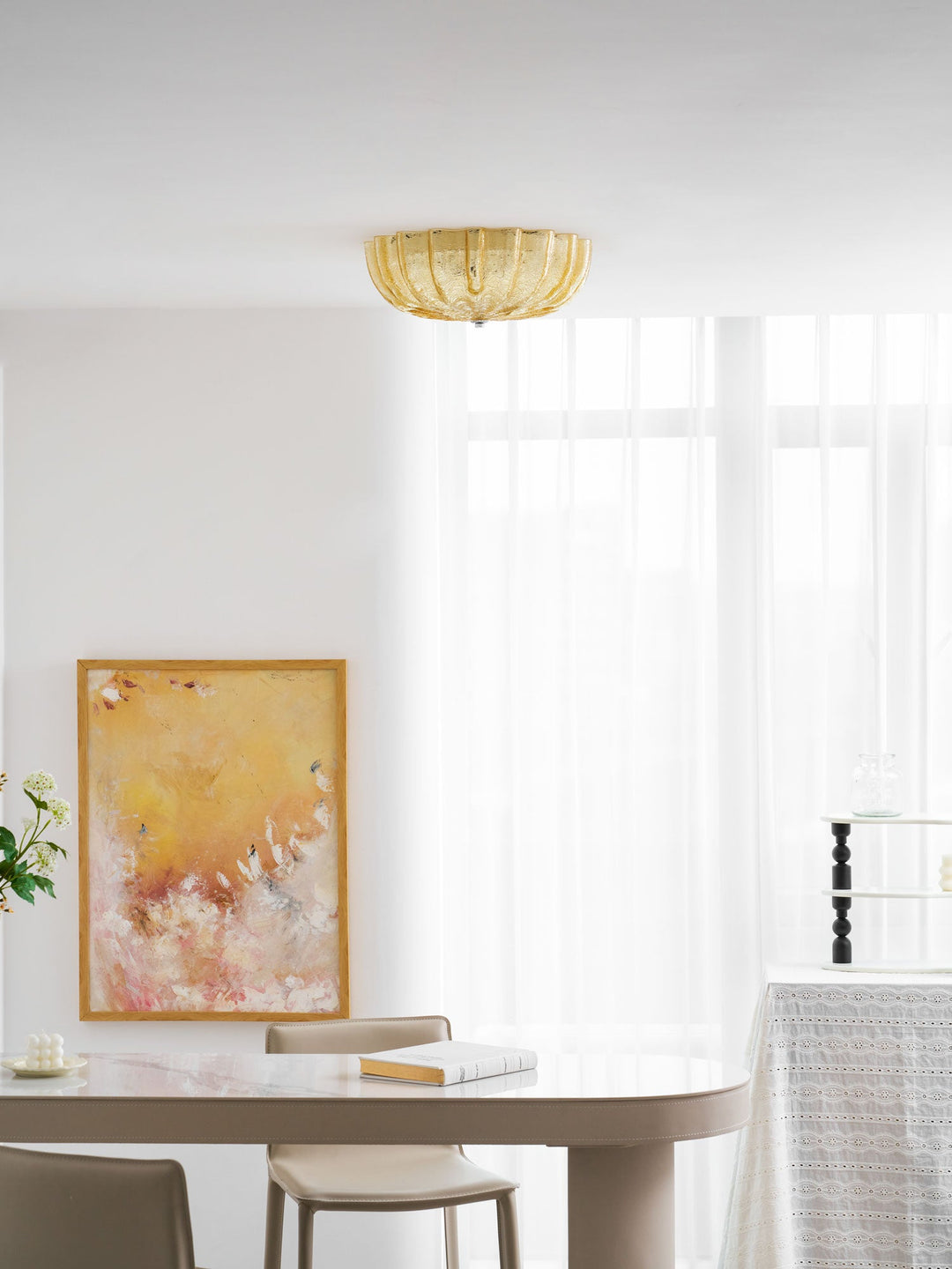 Murano Szkło Muflowane Lampa sufitowa
