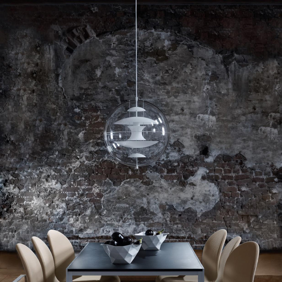 Lampa wisząca w kształcie okrągłej kuli