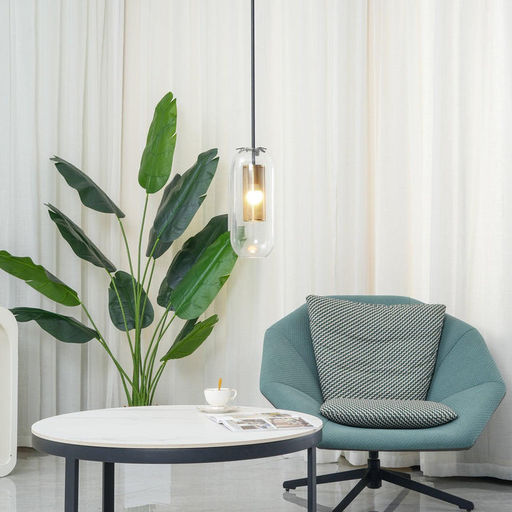 Lampa wisząca Vadim z szklanym kloszem