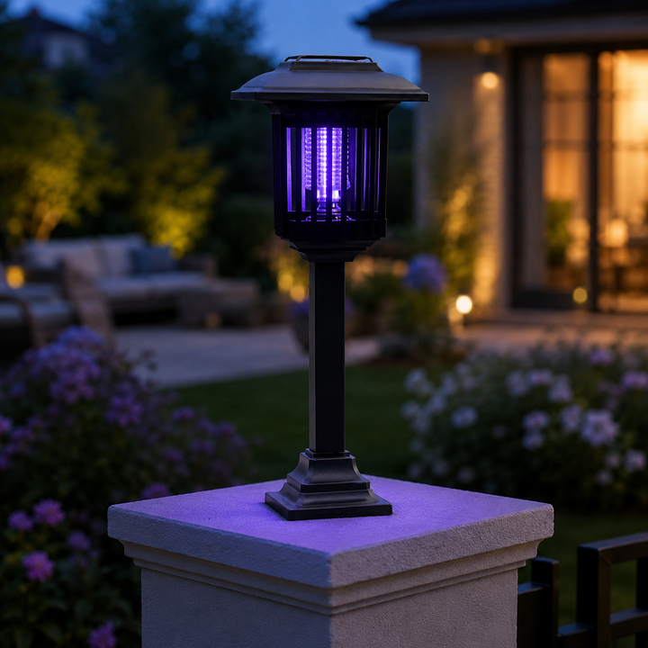 Lumora – Słoneczna Lampa Zgniatająca Komary do Ogrodu, Wodoodporna Lampa na Zewnątrz