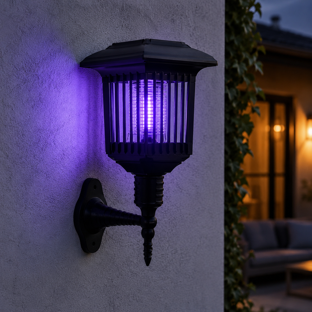 Lumora – Słoneczna Lampa Zgniatająca Komary do Ogrodu, Wodoodporna Lampa na Zewnątrz