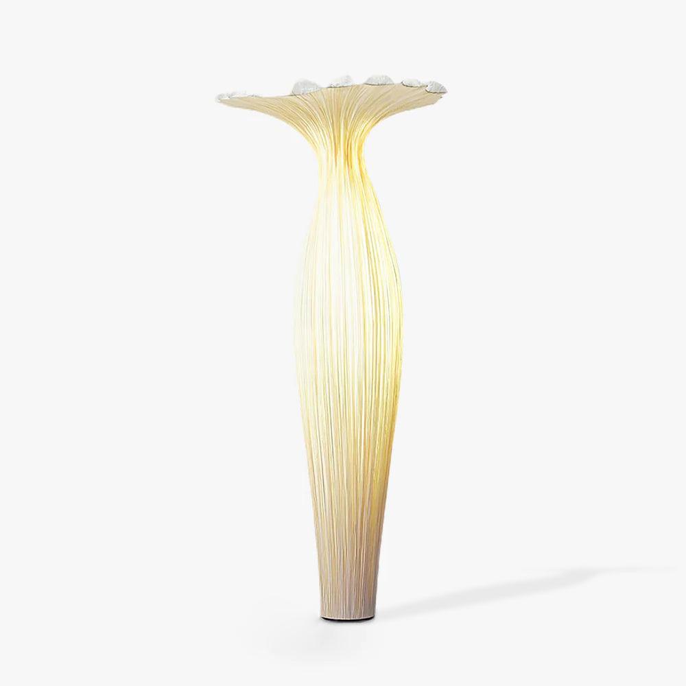 Lampa Podłogowa z Tkaniny w Kształcie Wazonu