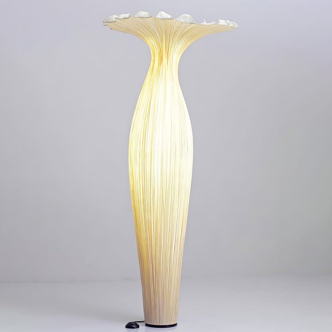 Lampa Podłogowa z Tkaniny w Kształcie Wazonu