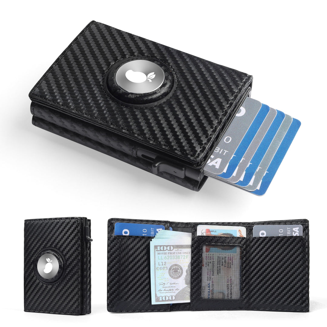 Vaultric - Slim Pop-Up Wallet z kieszenią na AirTag