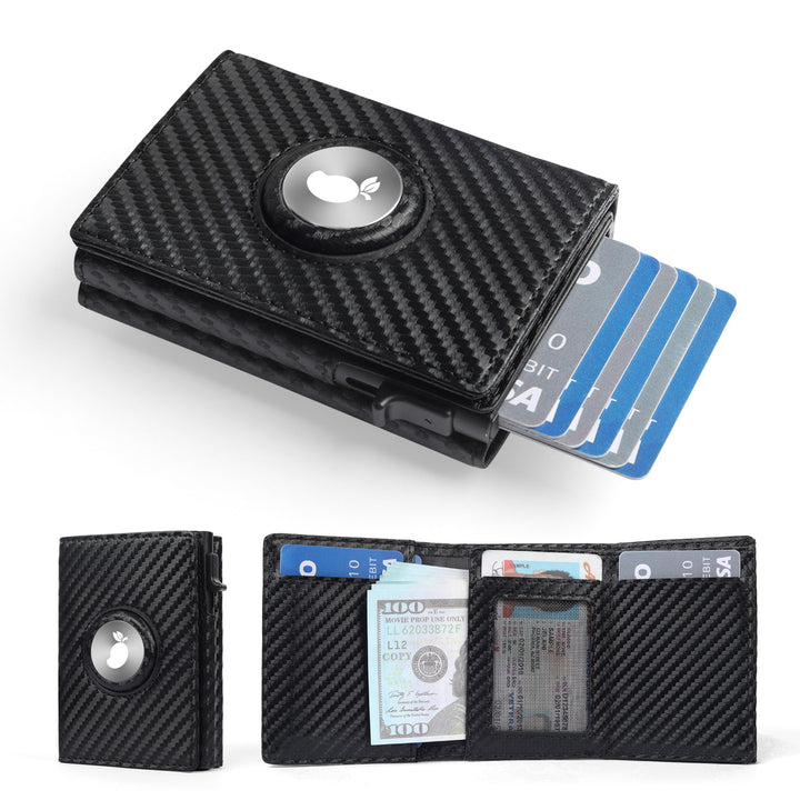 Vaultric - Slim Pop-Up Wallet z kieszenią na AirTag