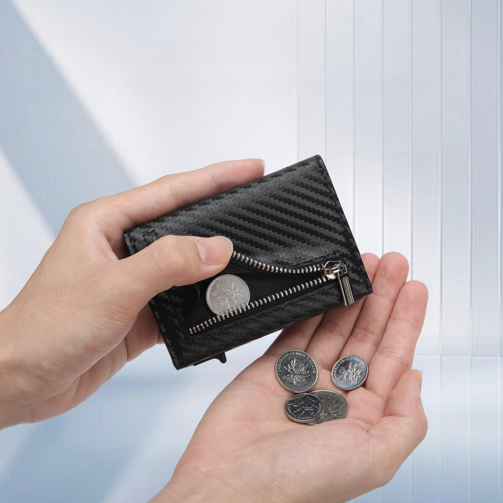 Vaultric - Slim Pop-Up Wallet z kieszenią na AirTag