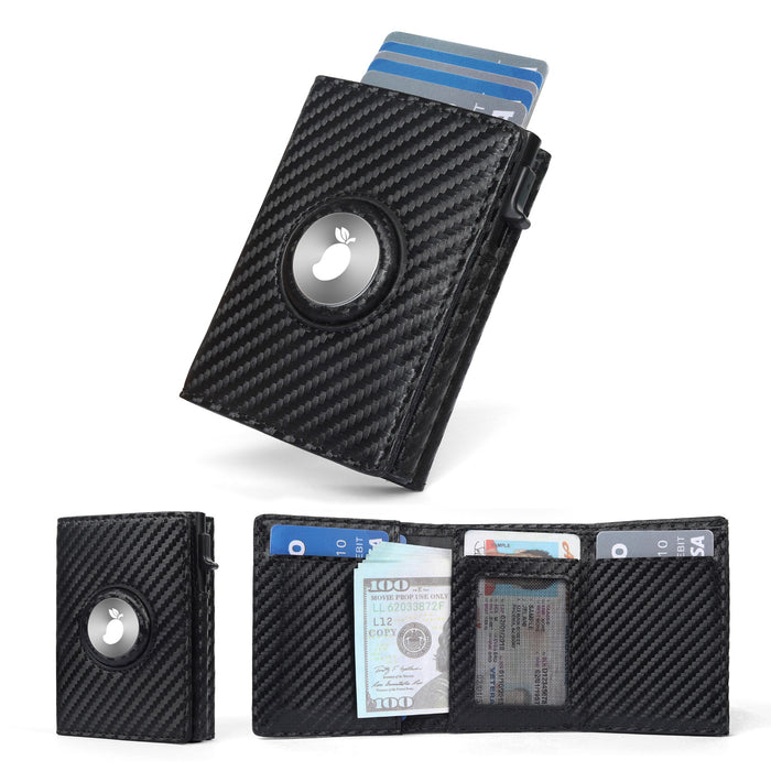 Vaultric - Slim Pop-Up Wallet z kieszenią na AirTag