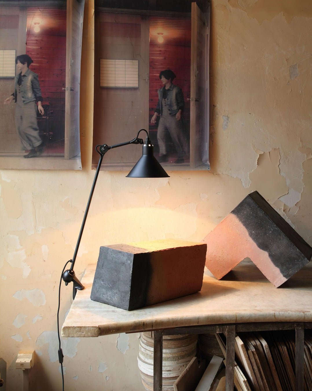 Lampa stołowa z zaciskiem Versa Glide