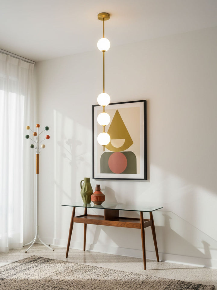 Lampa Wisząca z Pionowymi Kulami