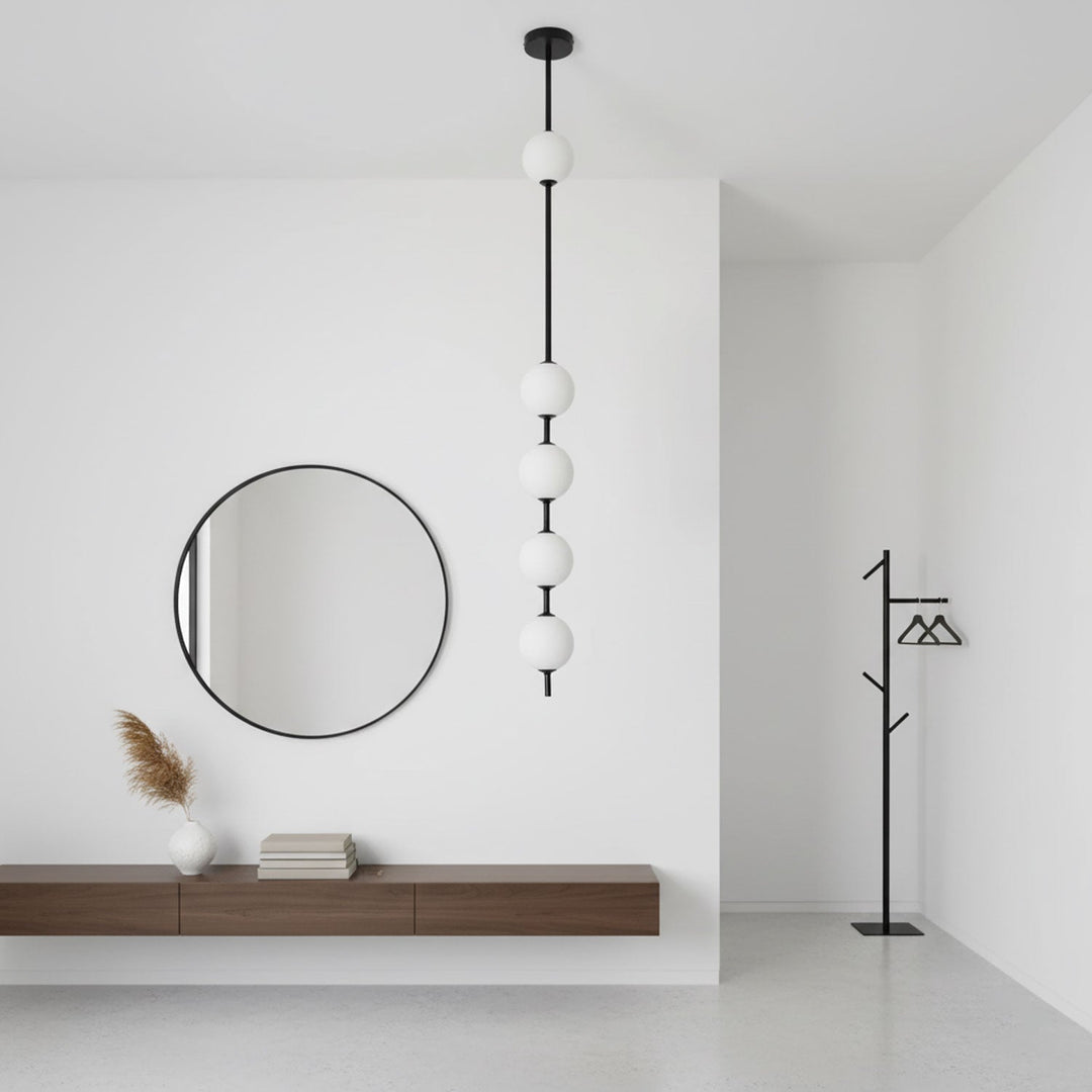 Lampa Wisząca z Pionowymi Kulami
