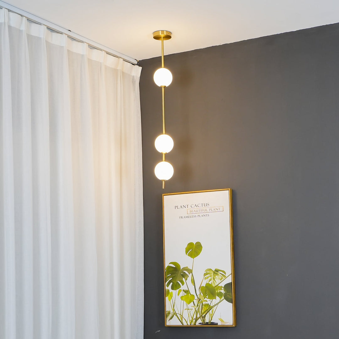 Lampa Wisząca z Pionowymi Kulami