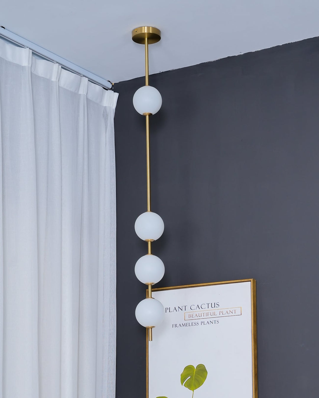 Lampa Wisząca z Pionowymi Kulami