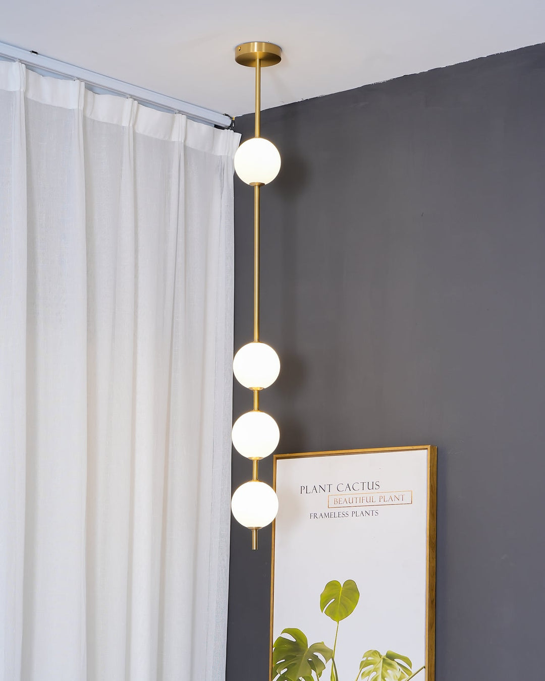 Lampa Wisząca z Pionowymi Kulami