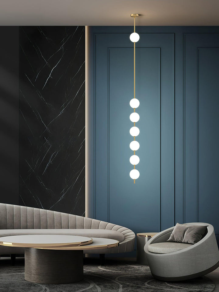 Lampa Wisząca z Pionowymi Kulami