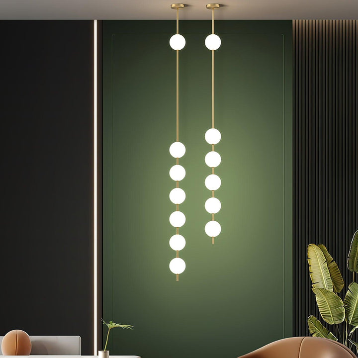 Lampa Wisząca z Pionowymi Kulami