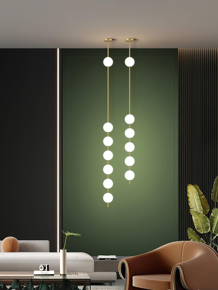 Lampa Wisząca z Pionowymi Kulami