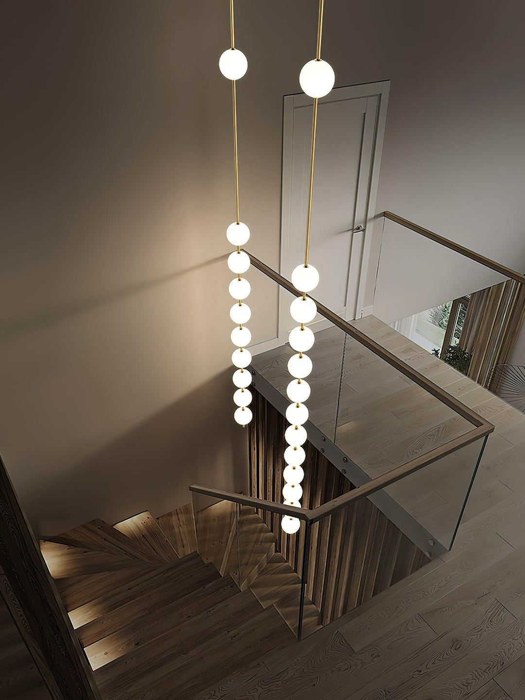 Lampa Wisząca z Pionowymi Kulami