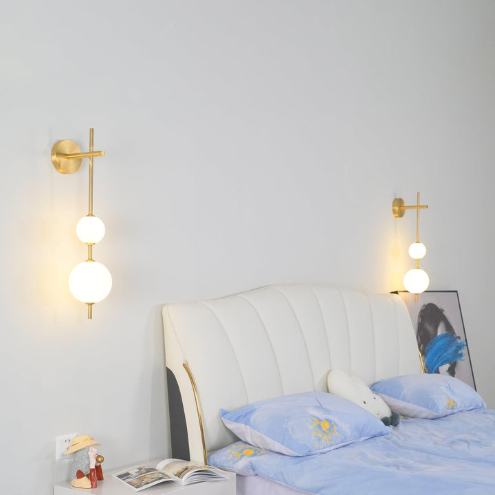 Pionowa Lampa Ścienna z Globusem