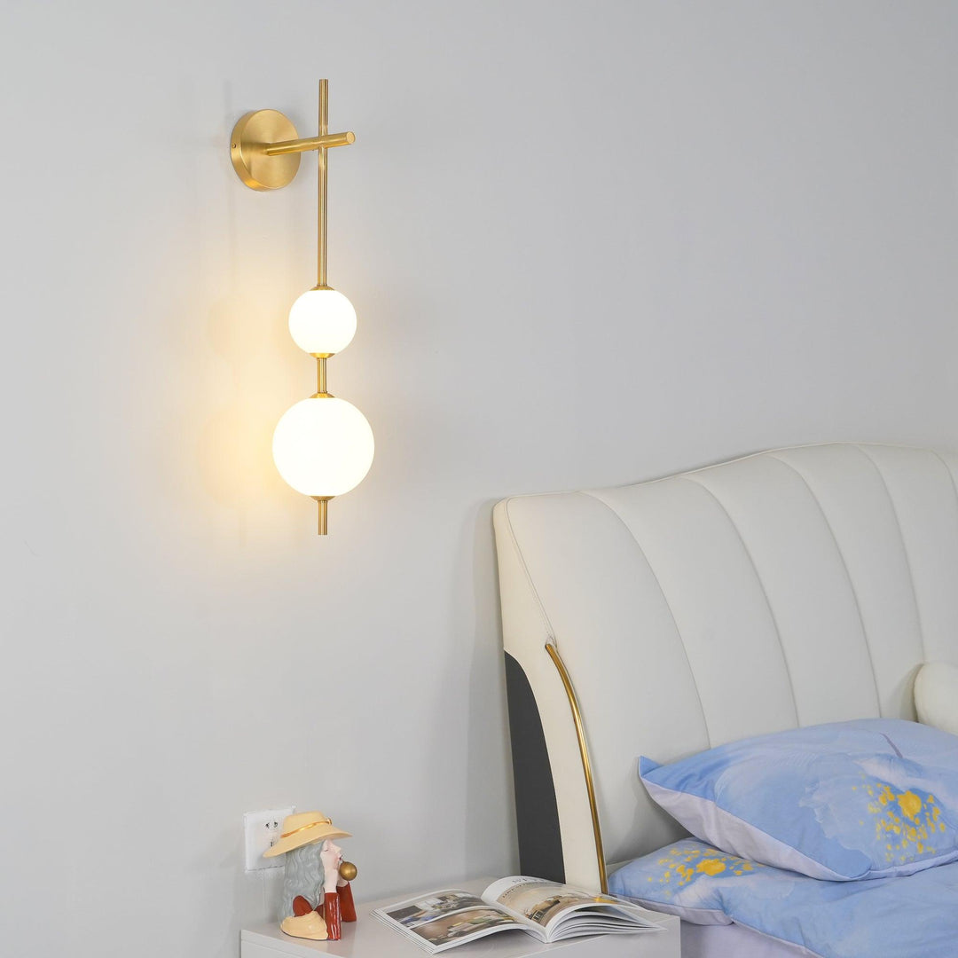 Pionowa Lampa Ścienna z Globusem