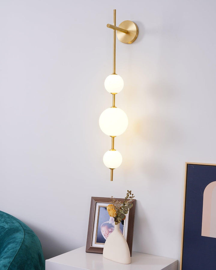 Pionowa Lampa Ścienna z Globem