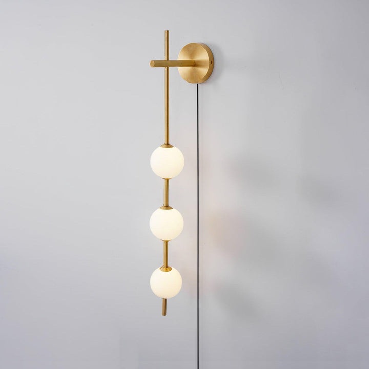 Pionowa Lampa Ścienna z Globusem