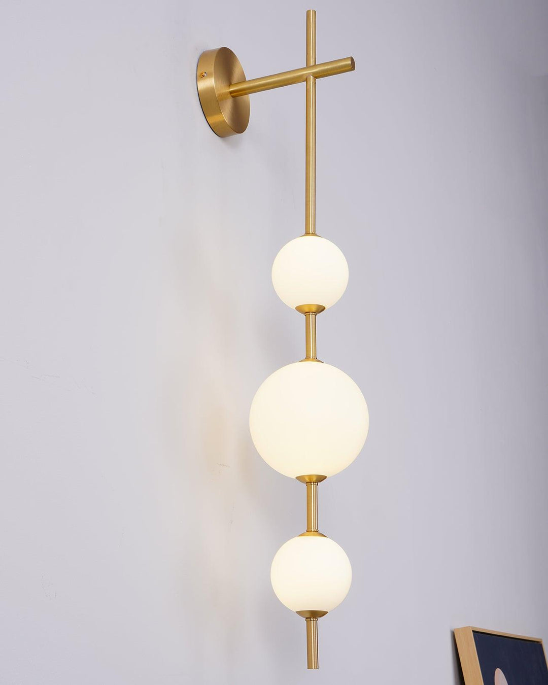 Pionowa Lampa Ścienna z Globem