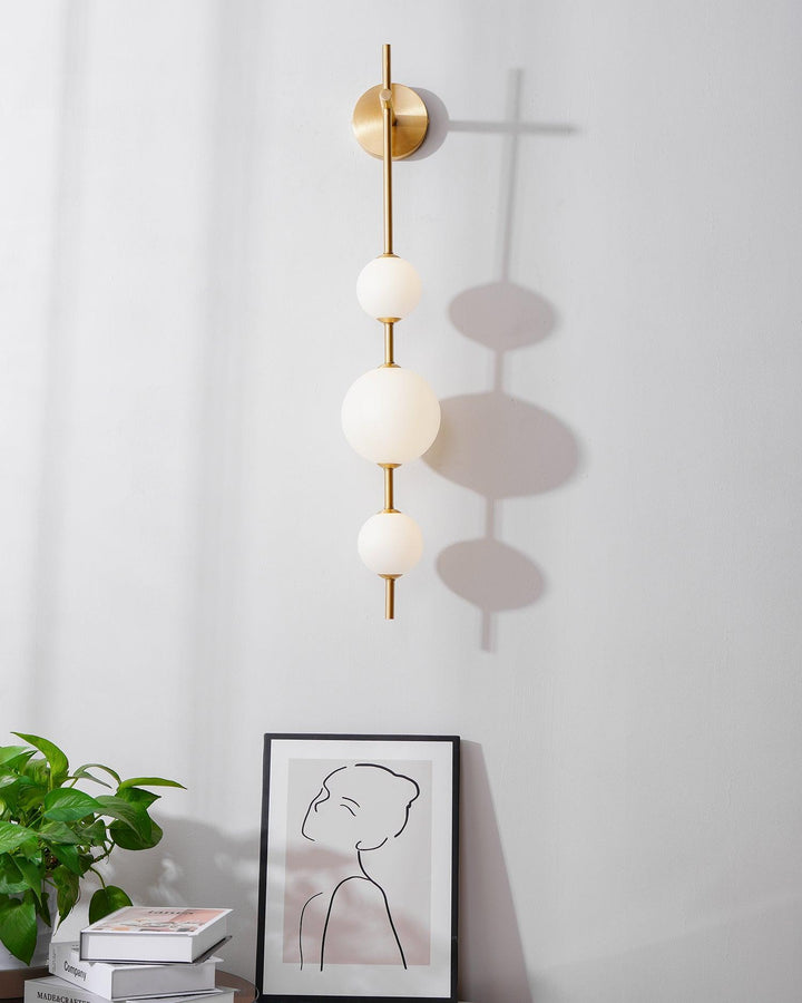 Pionowa Lampa Ścienna z Globem