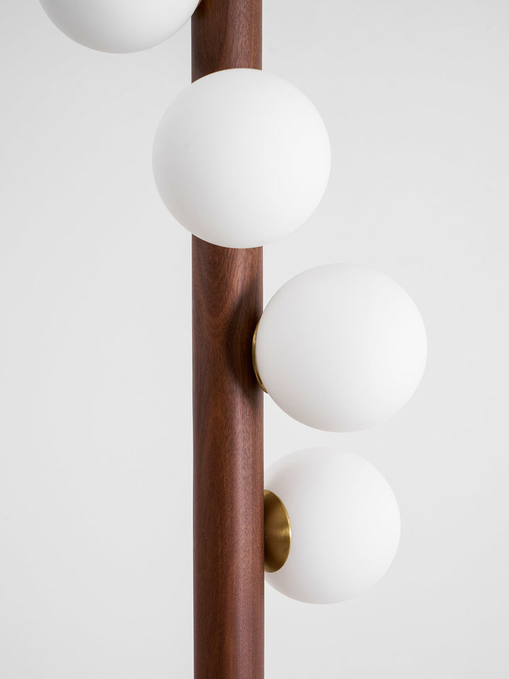 Pionowa Lampa Wisząca z Drewna Orb