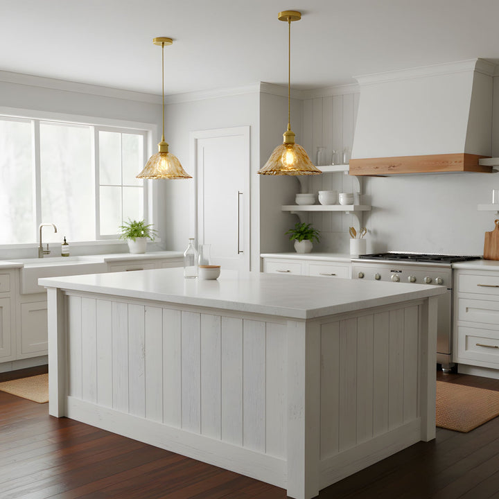Vintage Brązowa Lampa Wisząca ze Szkła
