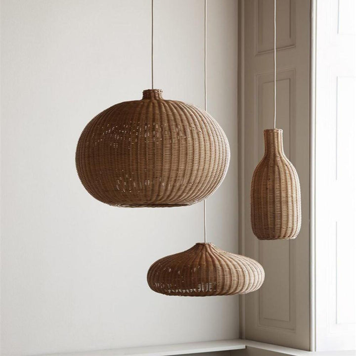 Lampa Wisząca Vintage z Rattanu