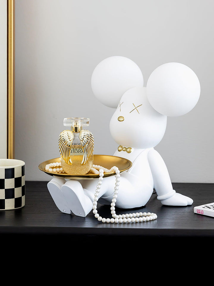 Lampka nocna "Fioletowy Miś" na tacy